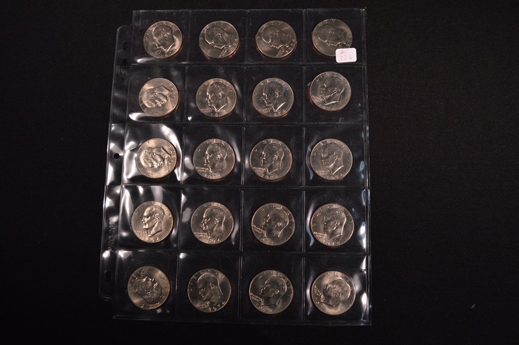 20 U.S. Eisenhower 1974 One Dollar Coins (1 of 1)