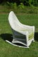 White Wicker Patio Set - Rocker, Arm Chair, Sofa - 3