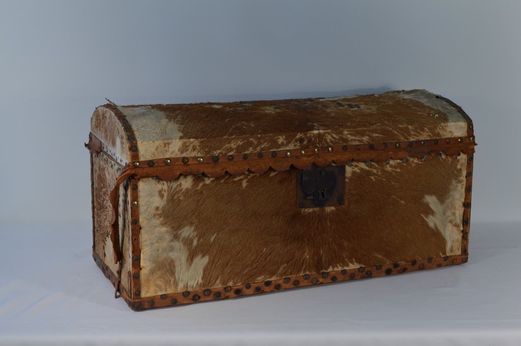 Hide Covered Dome Top Trunk (1 of 3)