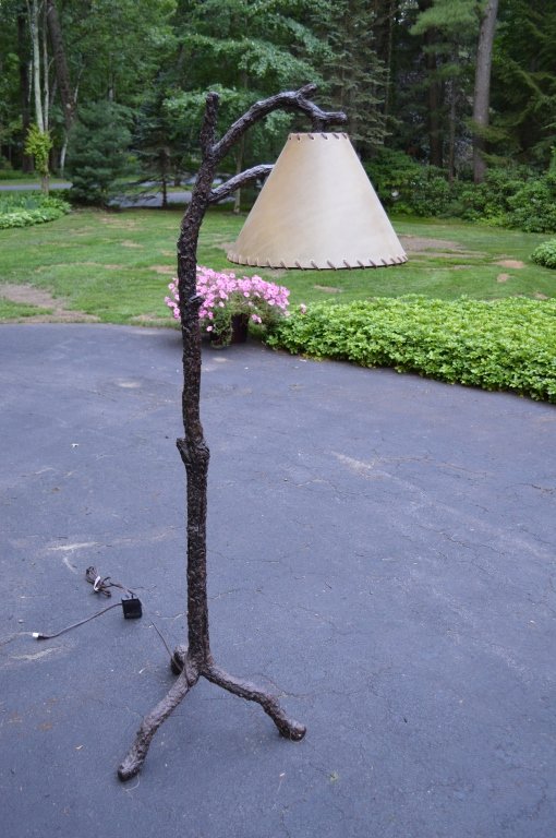 6' Modern Rustic Faux Tree Floor Lamp (1 of 3)