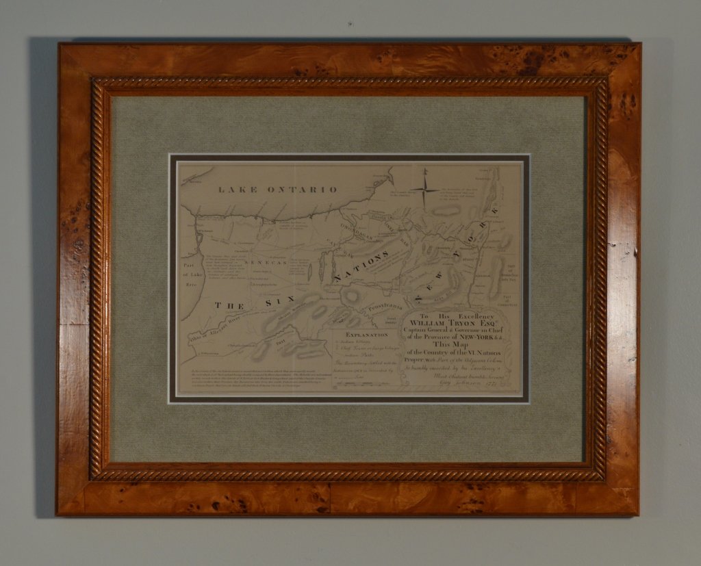 Framed and Matted Map of the 6 Nations in New York (1 of 1)
