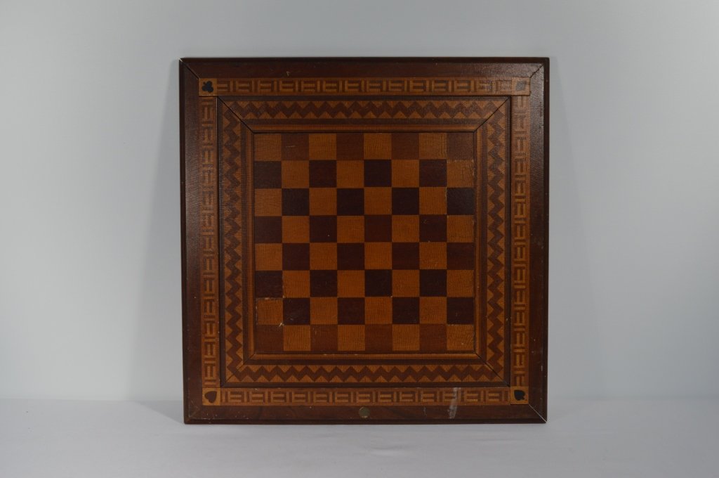 Double Sided Inlaid Game Board - 18 1/2" x 18 1/2" (1 of 2)