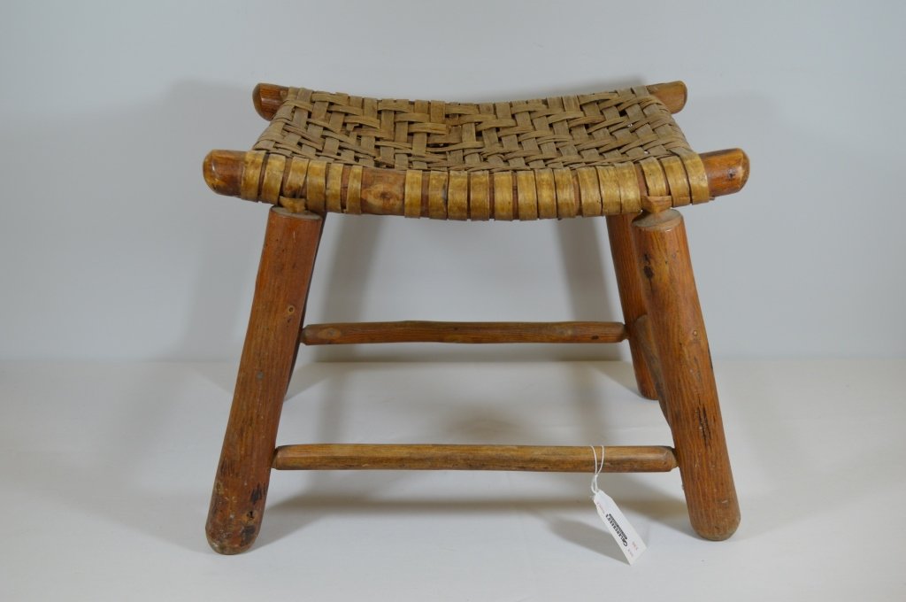 Branded Old Hickory Foot Stool (1 of 2)