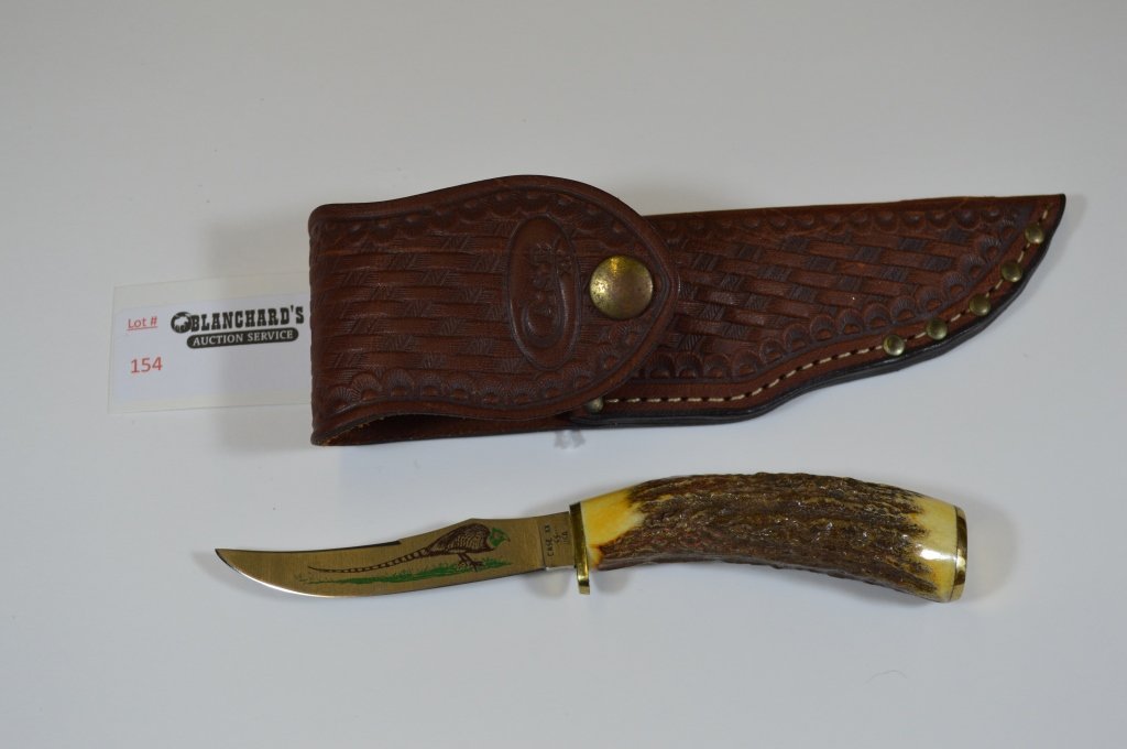 Case Hunting Knife with Leather Sheath (1 of 2)
