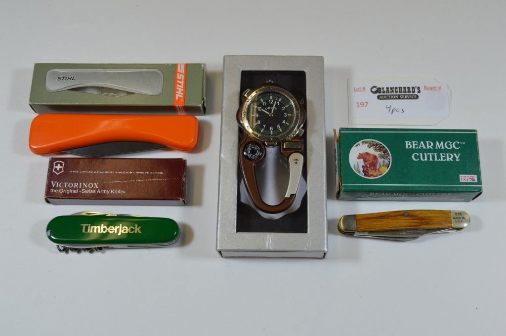 Orvis Watch and 3 Pocket Knives (1 of 1)