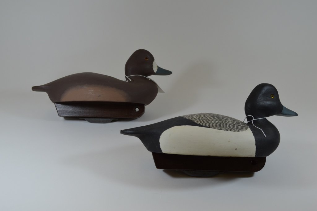Pair of Don Wolfe Bluebill Duck Decoys (1 of 2)