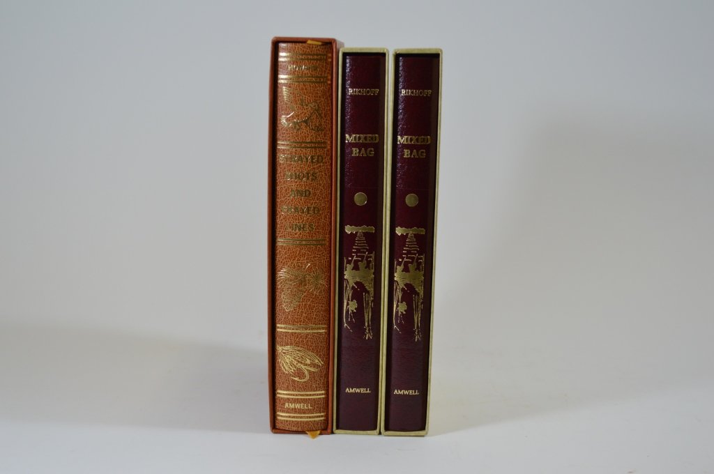 3 Modern Leather Bound Duck Hunting Books: by Amwell Press, all signed and numbered. From the Estate of Everett “Rett” Foster of Clayton, NY. Mr. Foster had an extensive collection of hunting, angling and outdoor sporting books from The De