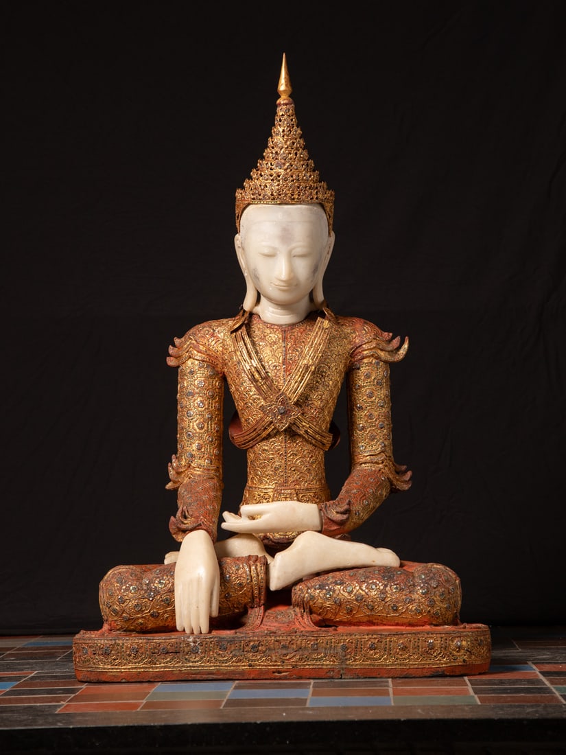 Very special large Burmese Buddha statue from Burma (Myanmar), 19th century (1 of 20)