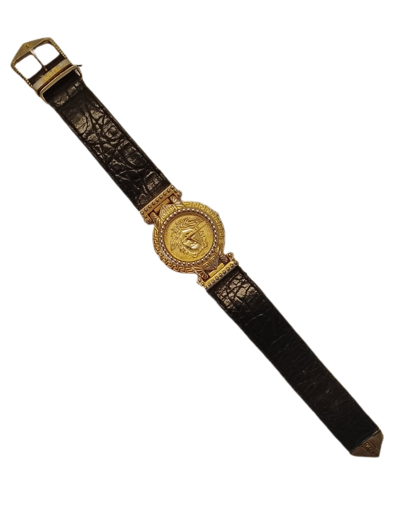 Prince Owned and Worn Gianni Versace Medusa Gold Tone Watch: Prince Rogers Nelson owned and worn Gianni Versace Gold Tone Watch. This watch was among Prince's personal property left at his Marbella, Spain Mansion that he shared with former wife Mayte Garcia. It