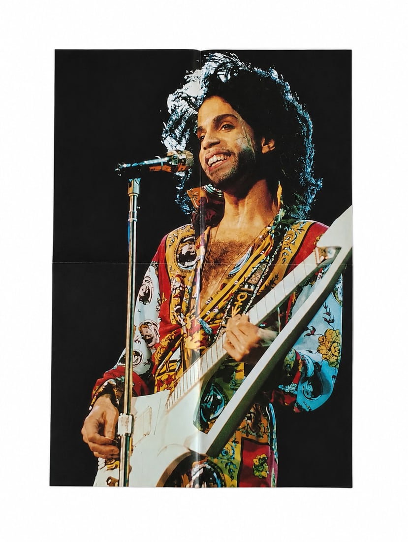 Prince - Rare poster featuring Prince during the 'Nude' Tour.: Prince - Rare poster featuring Prince during the 'Nude' Tour. Poster dates back to the 90's. Poster is in great condition with one fold down the centre and one fold across the middle.