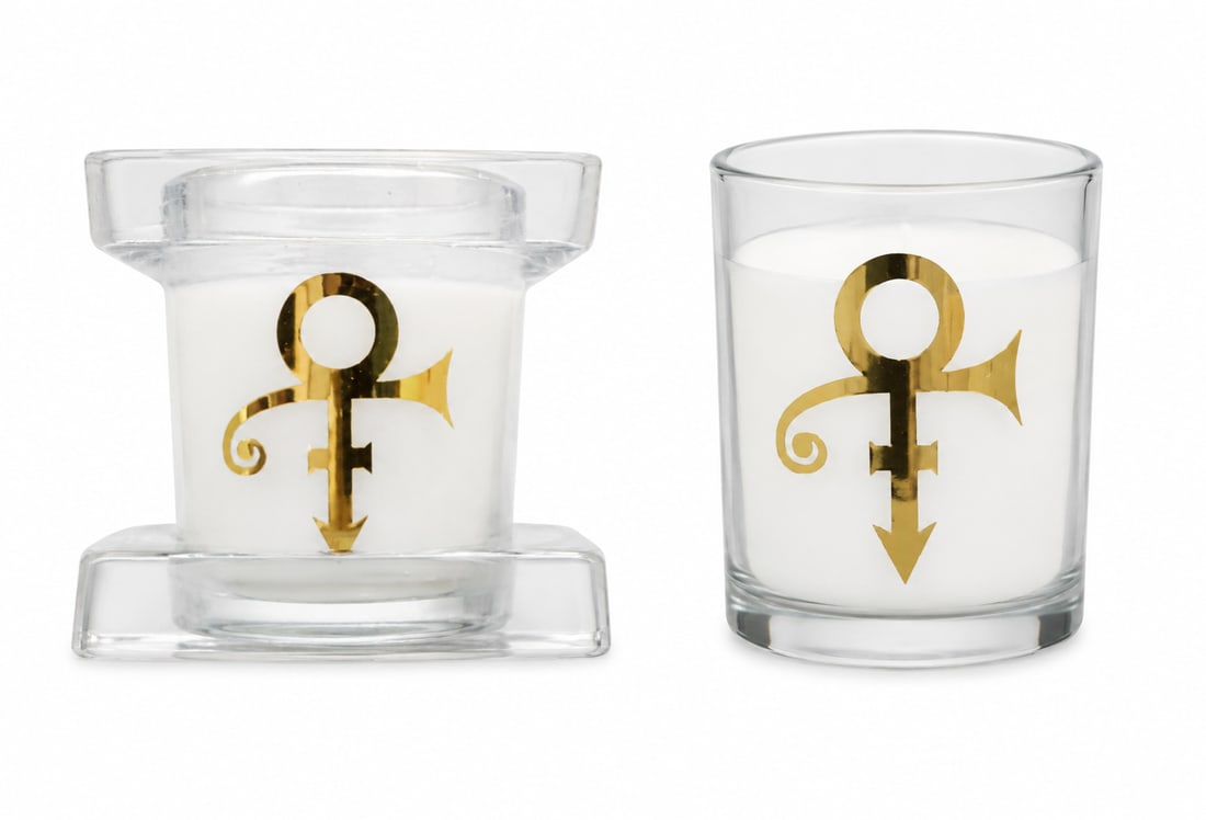 Prince - Set of two NPG Store 1-800 NewFunk Symbol Candles (1 of 2)