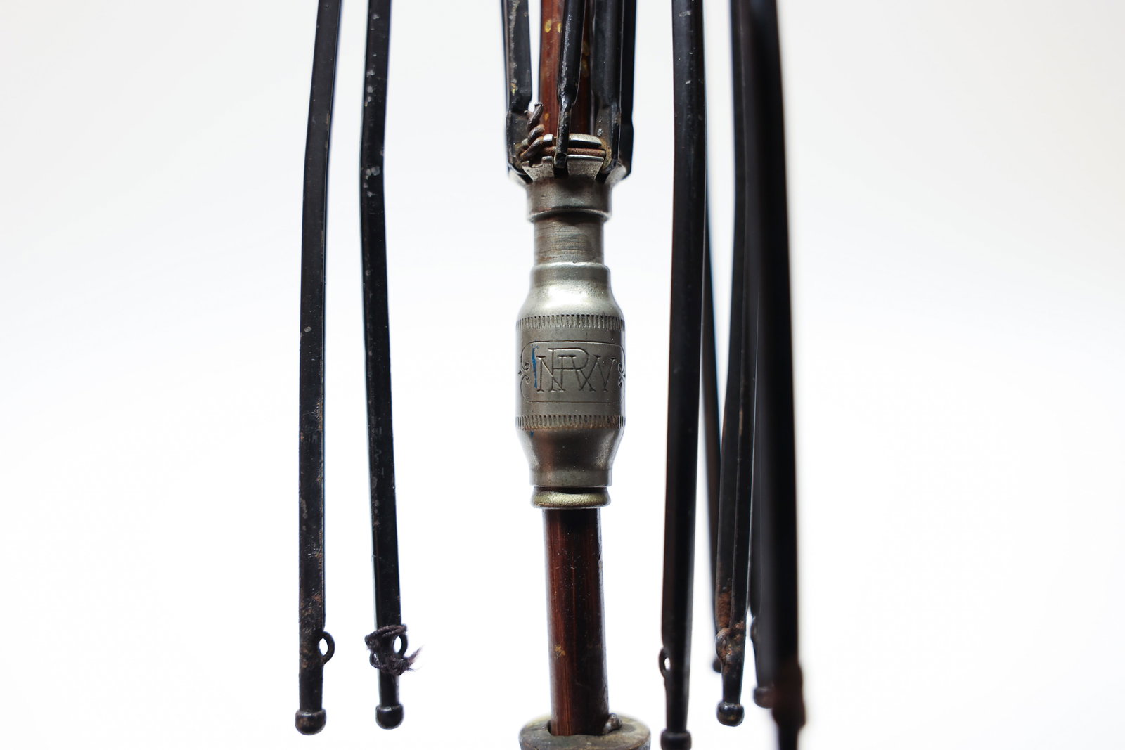 Umbrella Frame withSilver Monogram and Root Handle - 5
