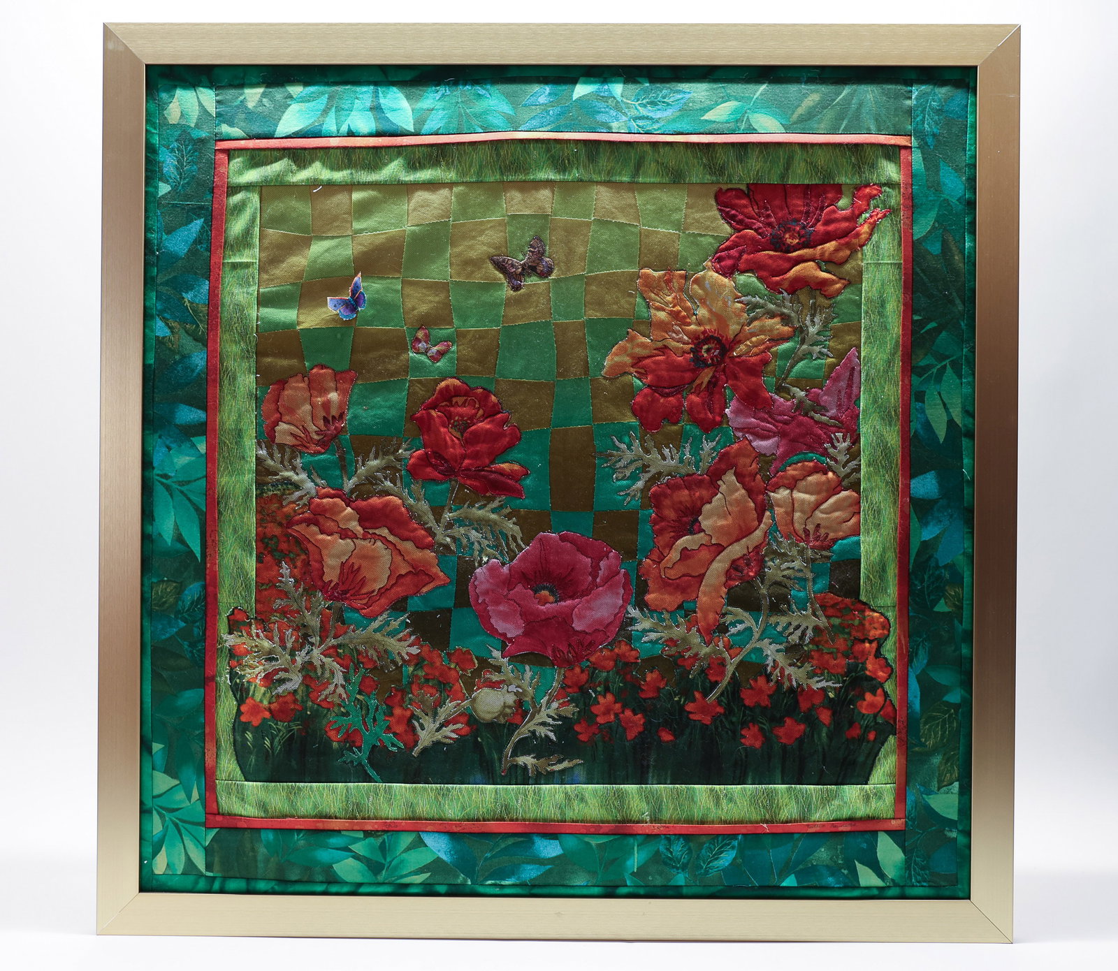 The One Who Flew Away Quilted Artwork: By Tattra(?) Parmeto, 2014.Dimensions: H: 29.5", W: 29.5"