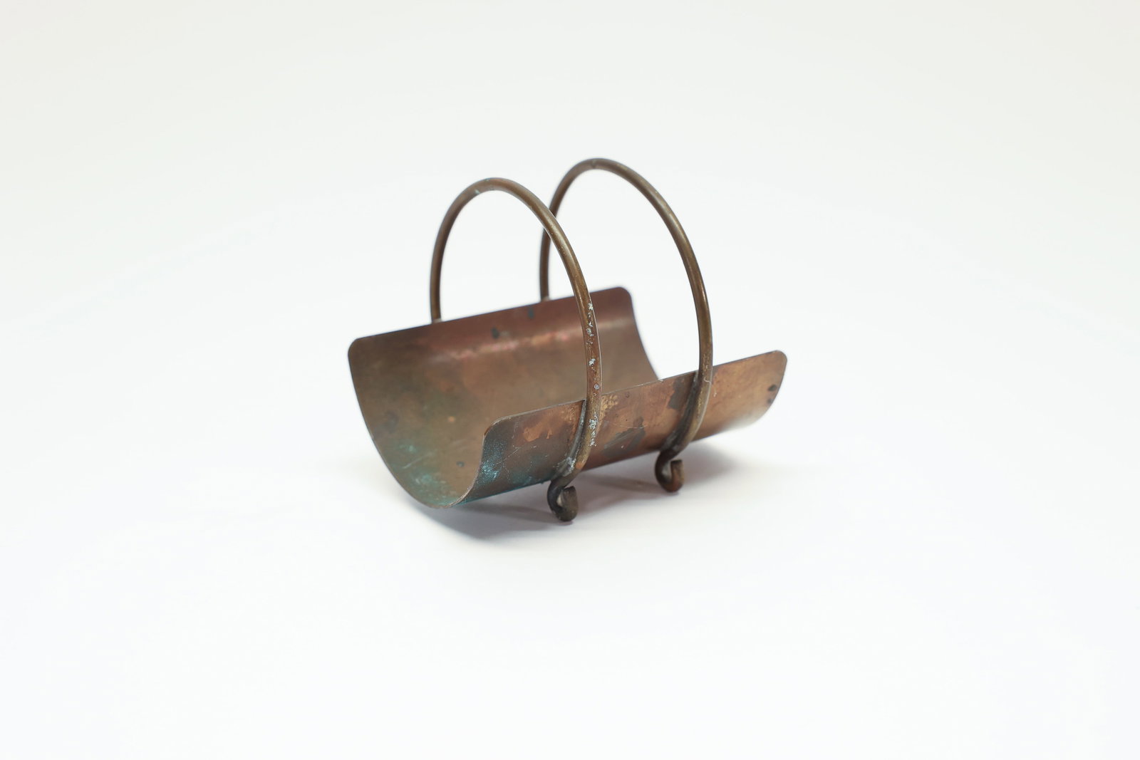 Mid Century Revere Inc Copper Miniature Log Basket (1 of 5)