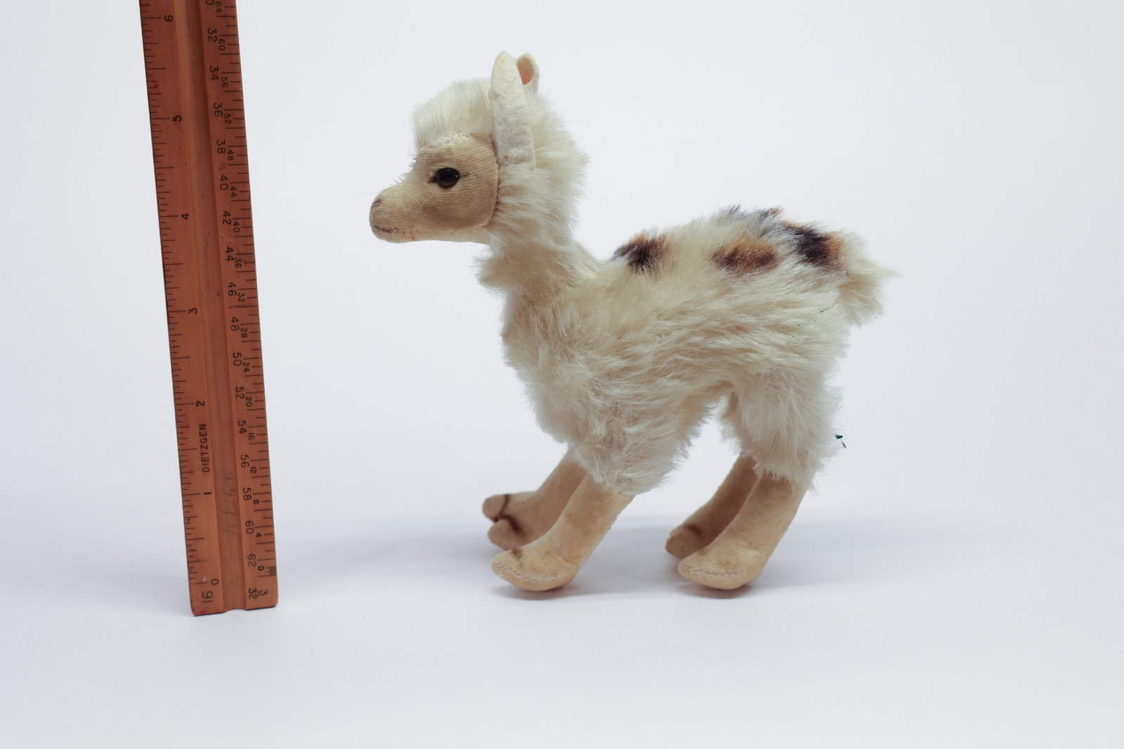 Steiff Mohair Llama Figure, Button Missing - 4