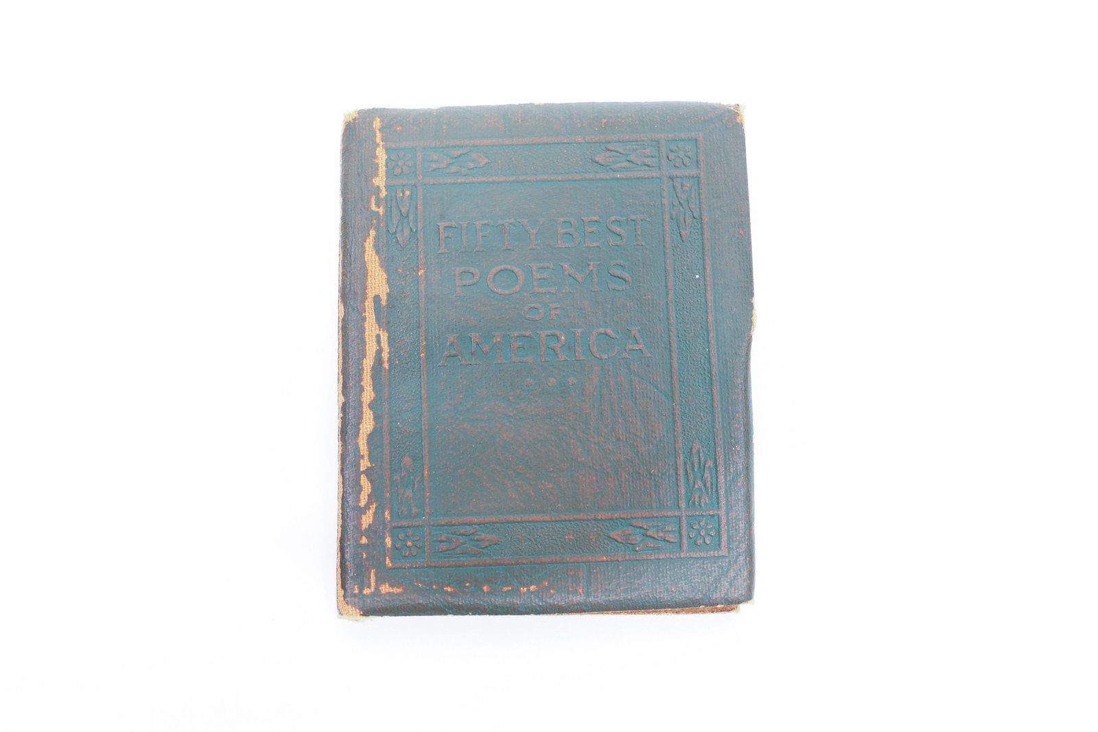 Little Leather Library, Fifty Best Poems: A charming miniature book titled "Fifty Best Poems of America," part of the well-known Little Leather Library series published in New York in the 1920s. These pocket-sized classics, bound in embossed