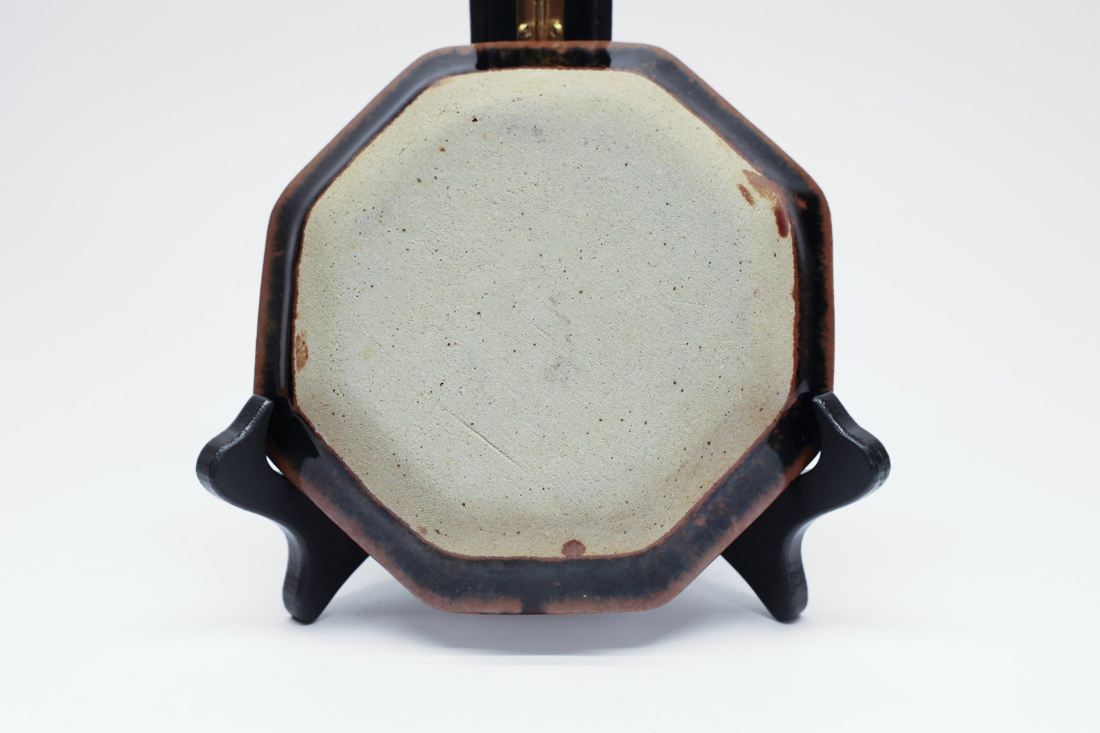 Studio Pottery Octagonal Dish, Drip Glaze - 2