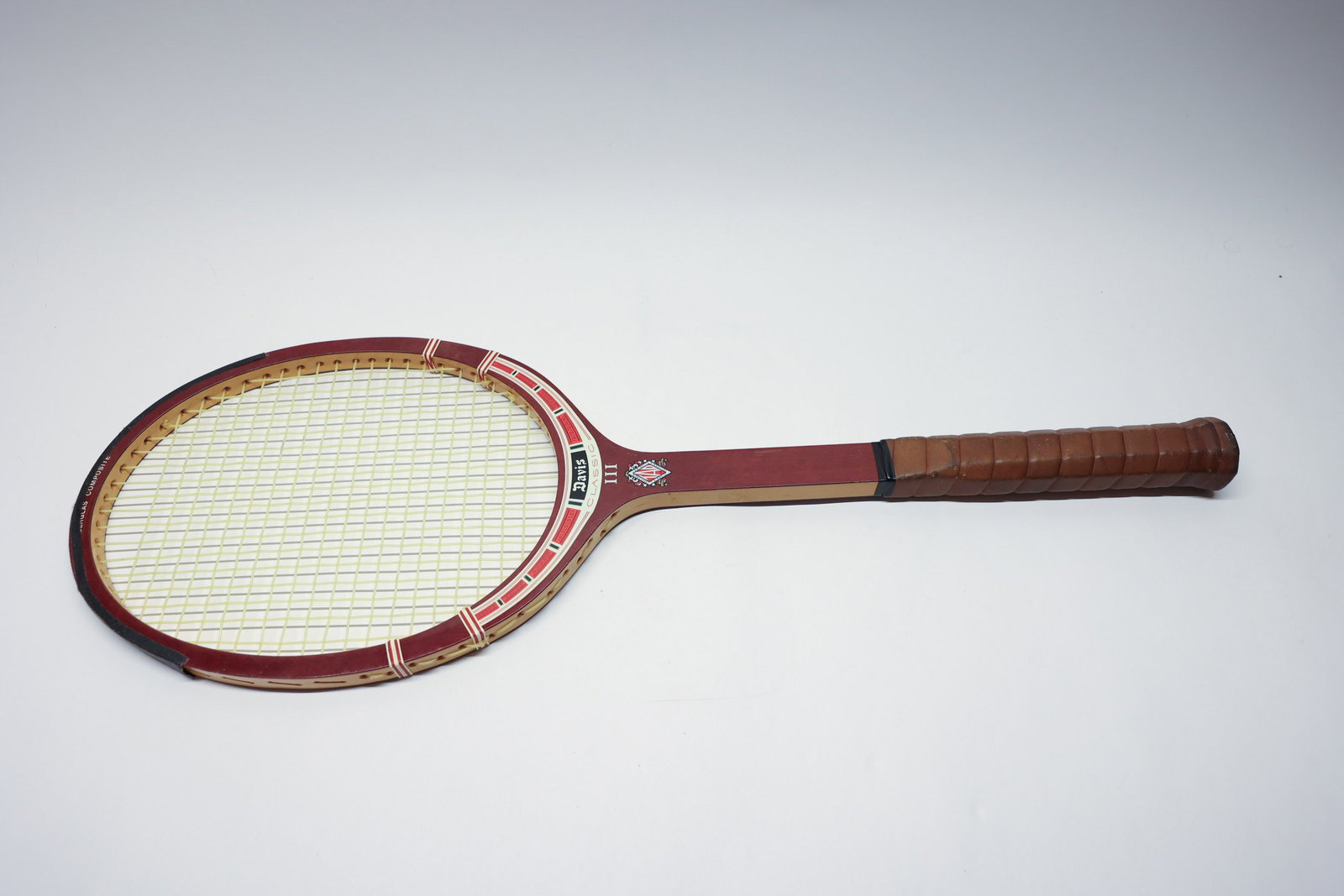 Davis Classic III Tennis Racket: Classic III 4L.Dimensions: H: 27.25", W: 10.25", L: 1.25"