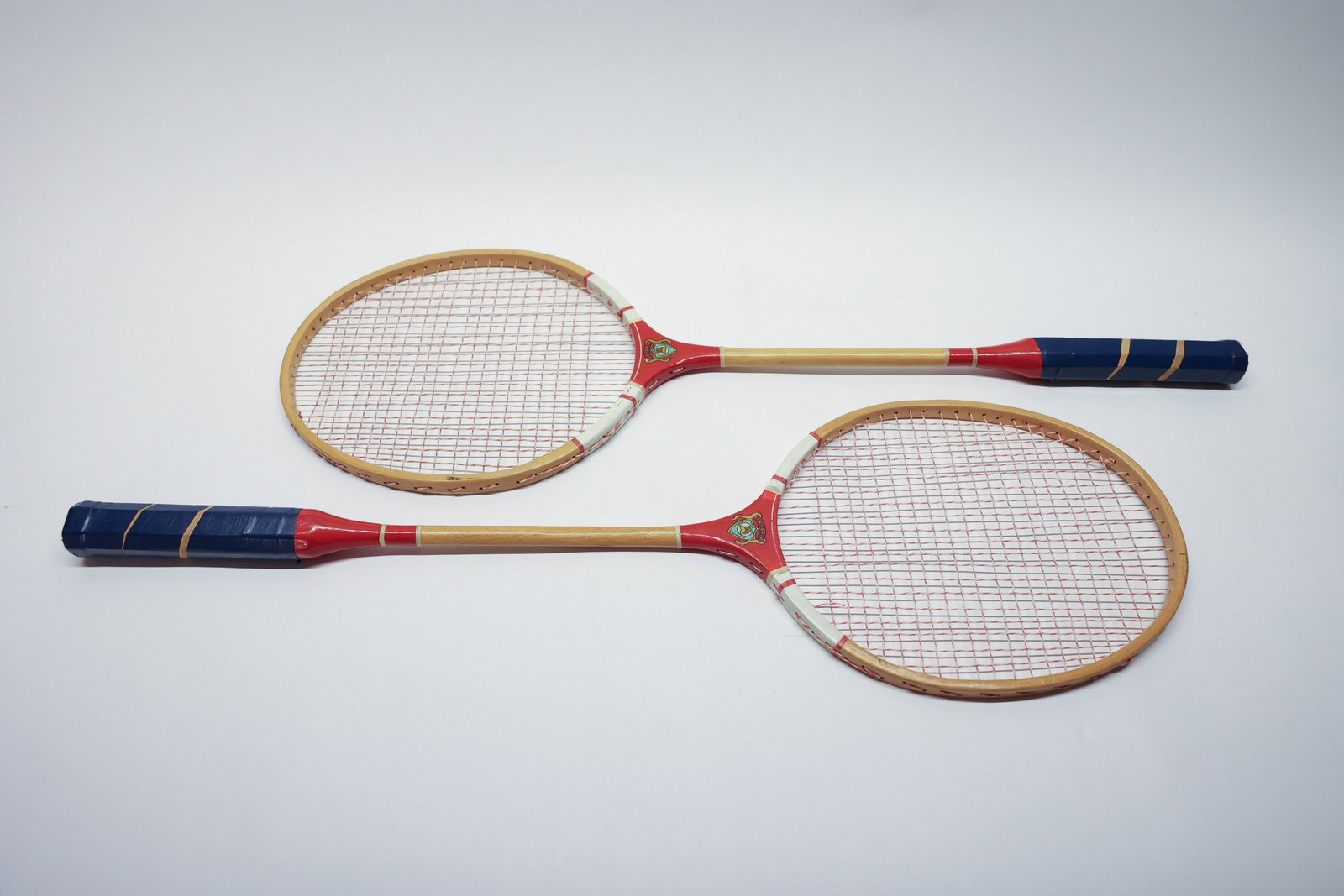 Victoria Badminton Rackets, Pair: Dimensions: H: 26.25", W: 8", L: 1.5"