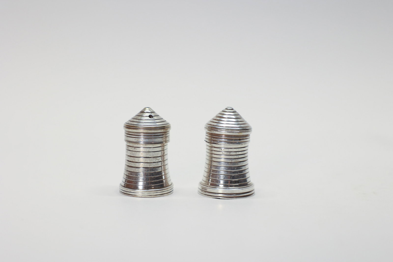 Silvertone Salt & Pepper Shakers, India (1 of 3)