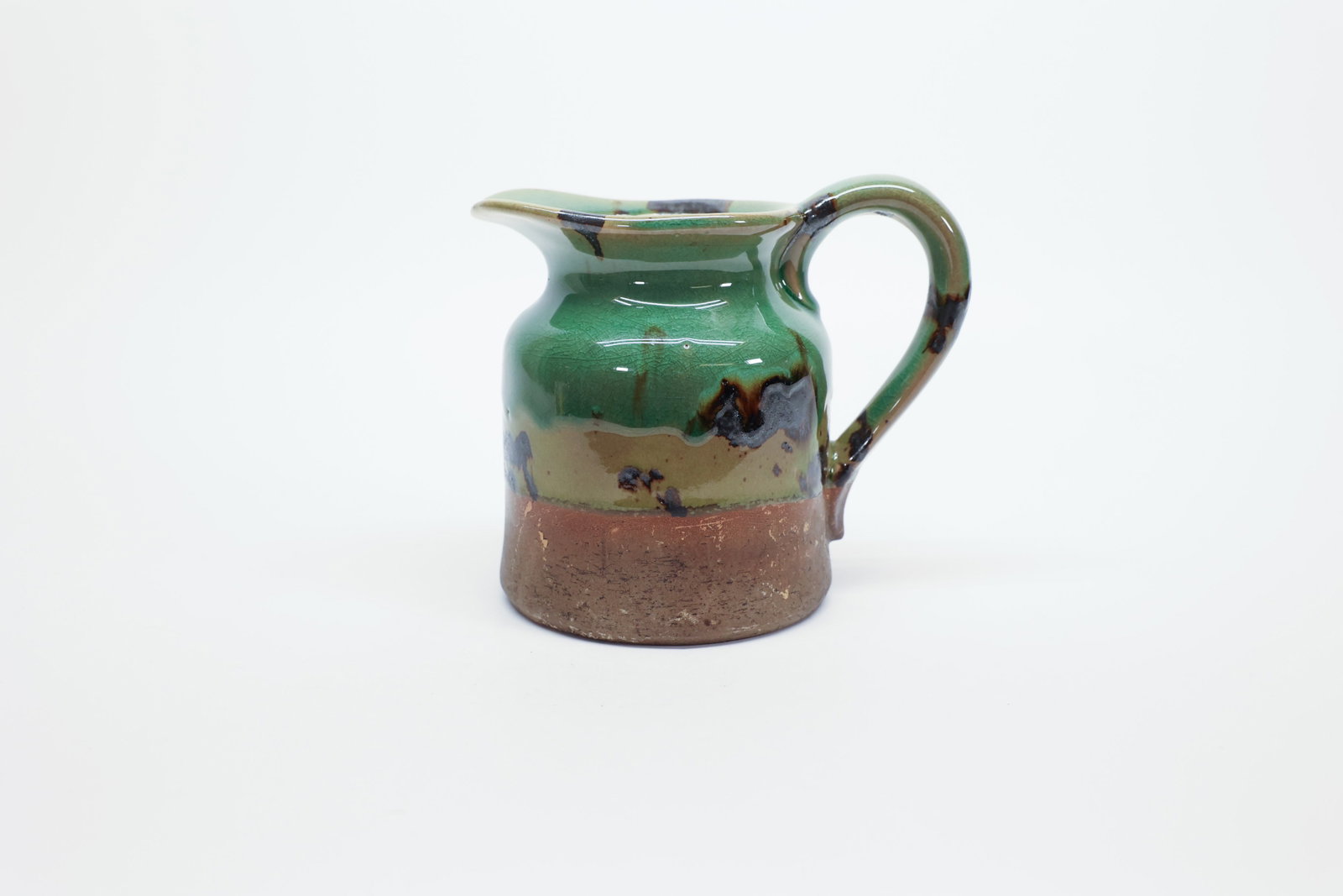 Studio Art Pottery Drip-Glaze Stoneware Pitcher (1 of 5)