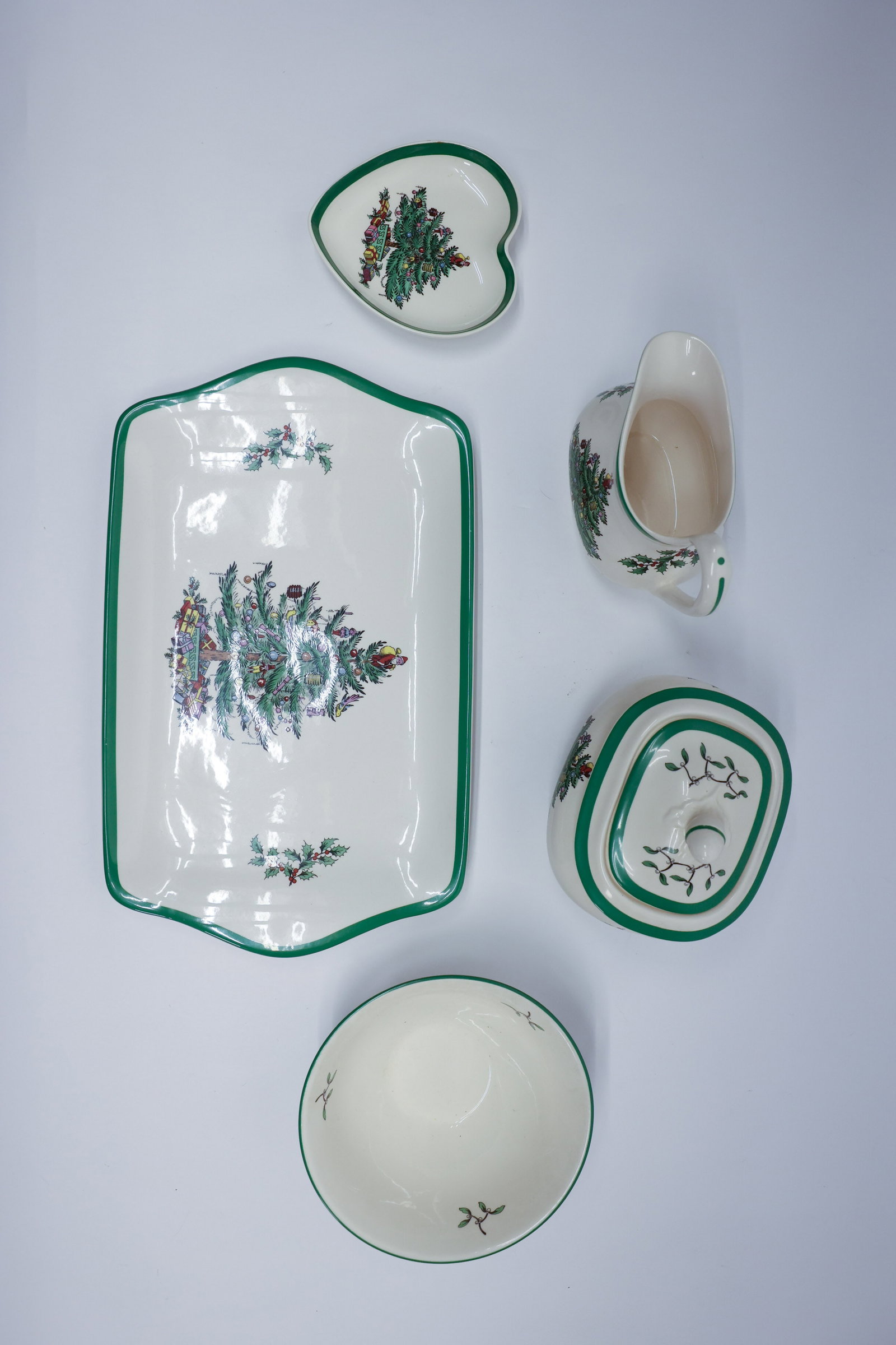 Spode Christmas Tree Pattern Serving Lot - 2