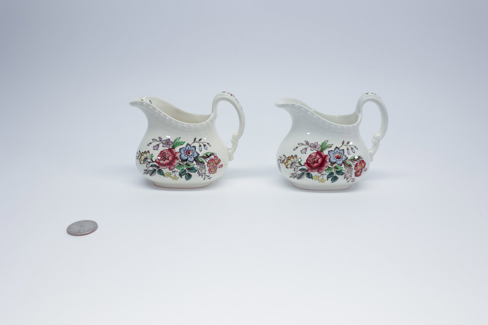 Copeland Spode "Romney" Creamers, Pair (1 of 3)