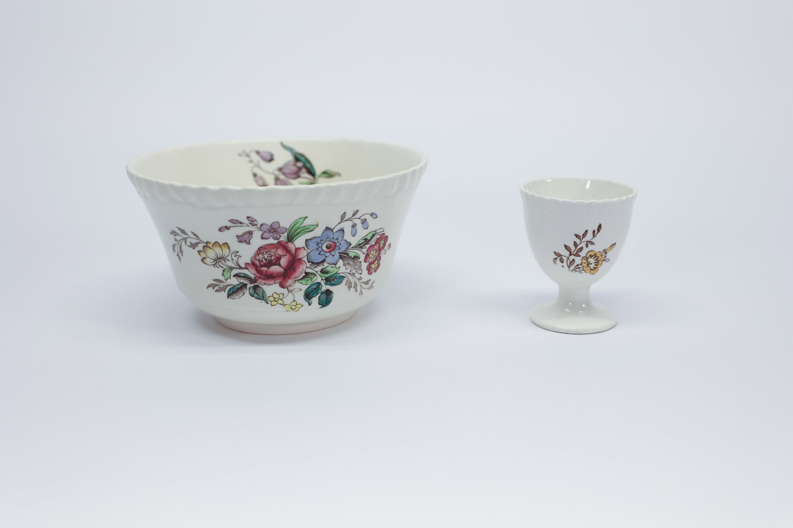 Copeland Spode "Romney" Sugar Bowl & Egg Cup (1 of 4)