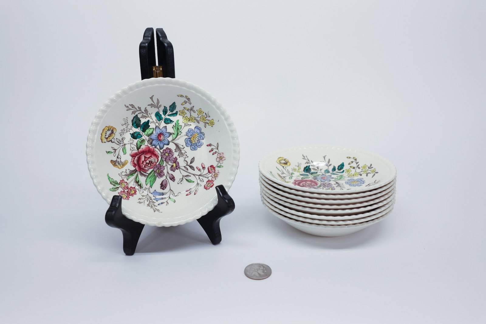 Copeland Spode "Romney" Fruit/Dessert Bowls, Set 9 (1 of 4)