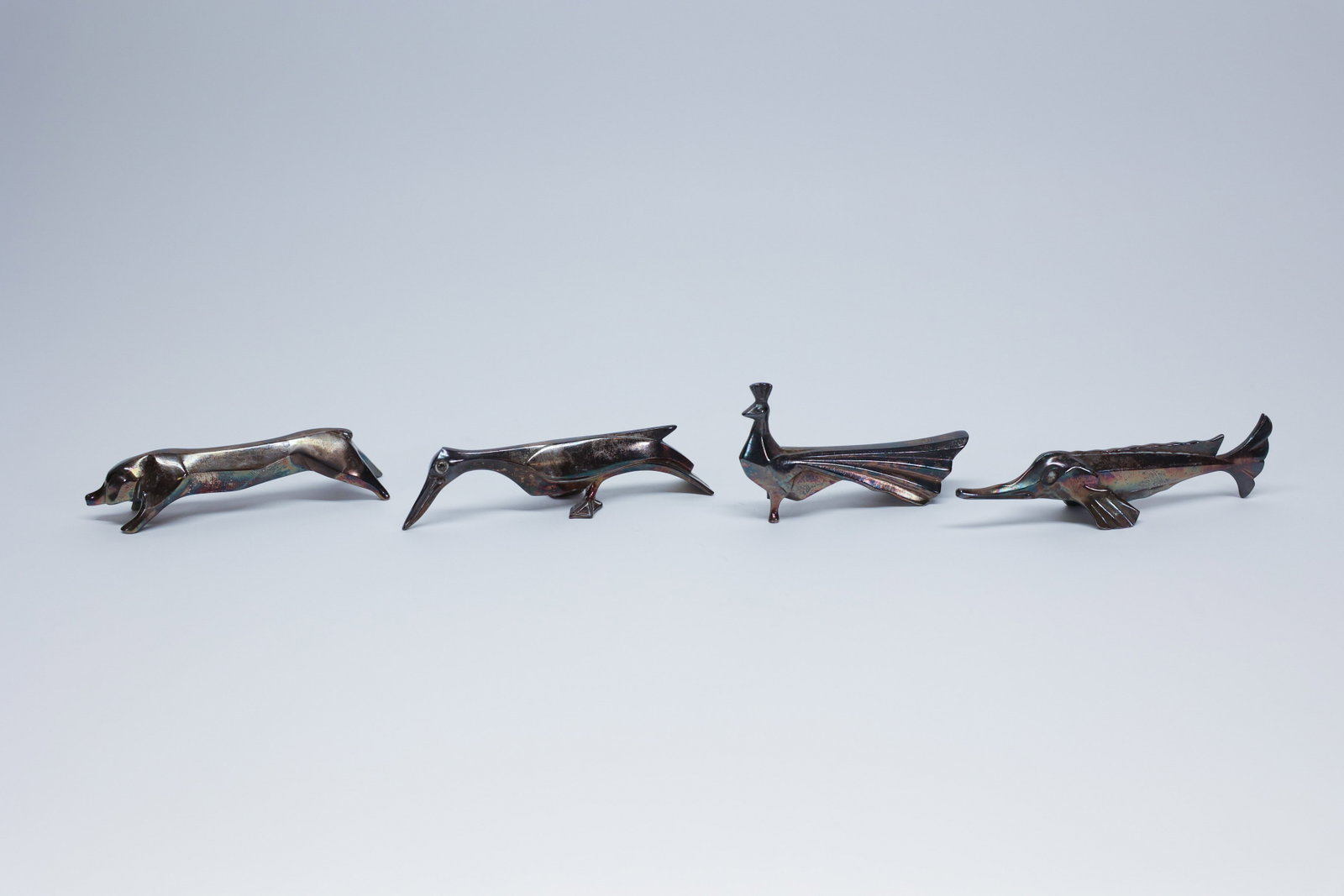 4 Gallia Christofle Silverplate Animal Knife Rests (1 of 12)