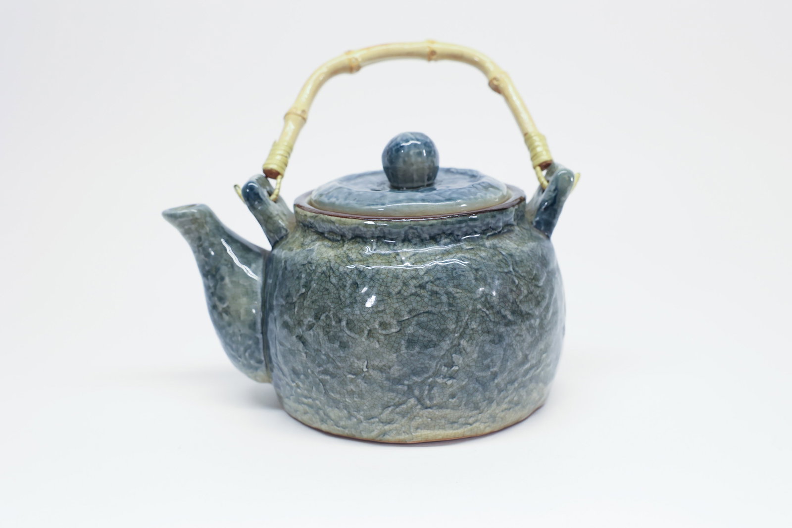 Studio Pottery Teapot,Crackle Glaze Japanese Style (1 of 6)