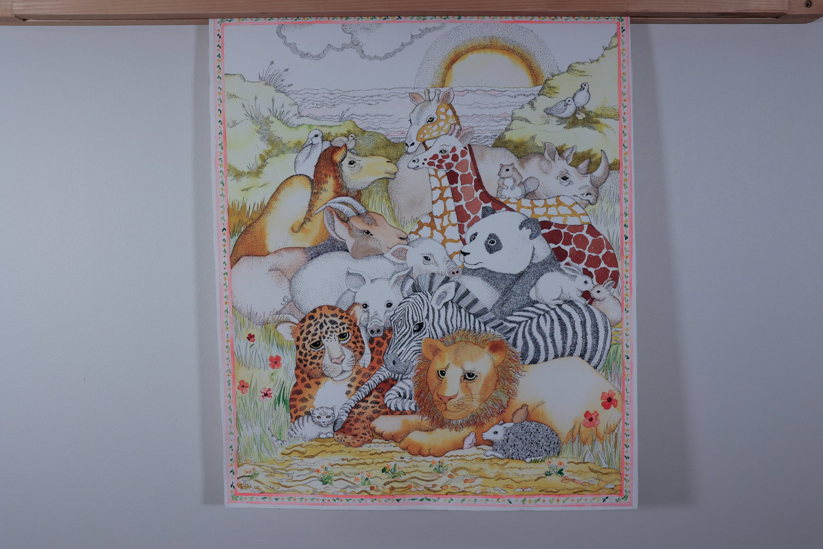 Ink & Watercolor "Peaceable Kingdom" Menagerie (1 of 3)