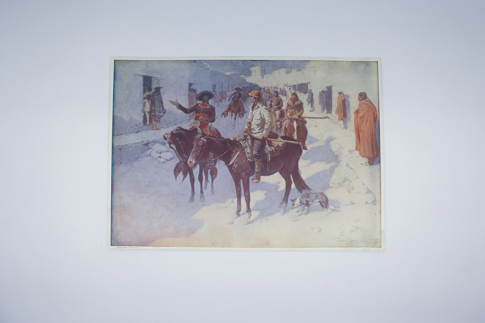 Frederic Remington Print, Riders in Mexican Street (1 of 5)
