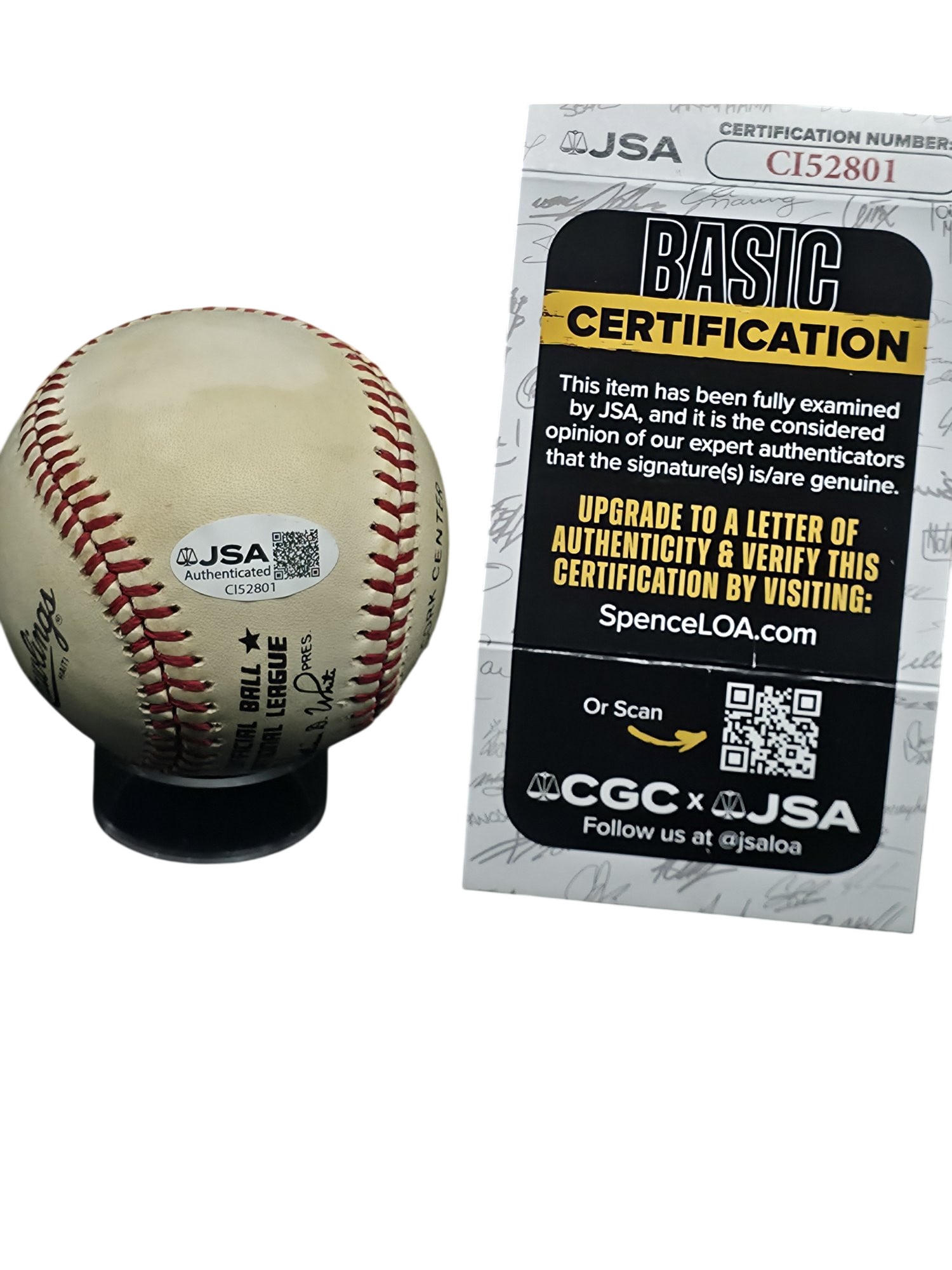 WARREN SPAHN SIGNED BASEBALL JSA AUTHENTICATED - 4