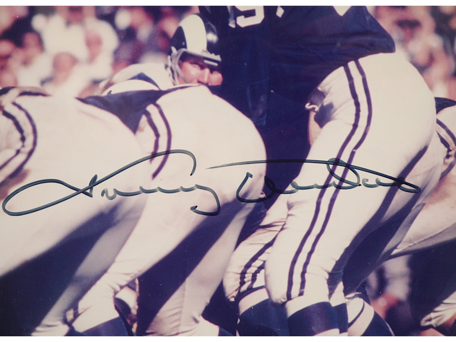 JOHNNY UNITAS COLTS SIGNED COMMEMORATIVE DISPLAY - 2