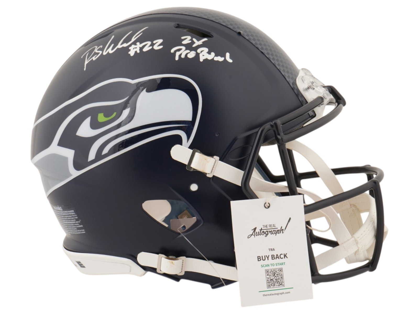 RASHID SHAHEED SIGNED AND INSCRIBED SEAHAWKS SPEED HELMET (1 of 10)