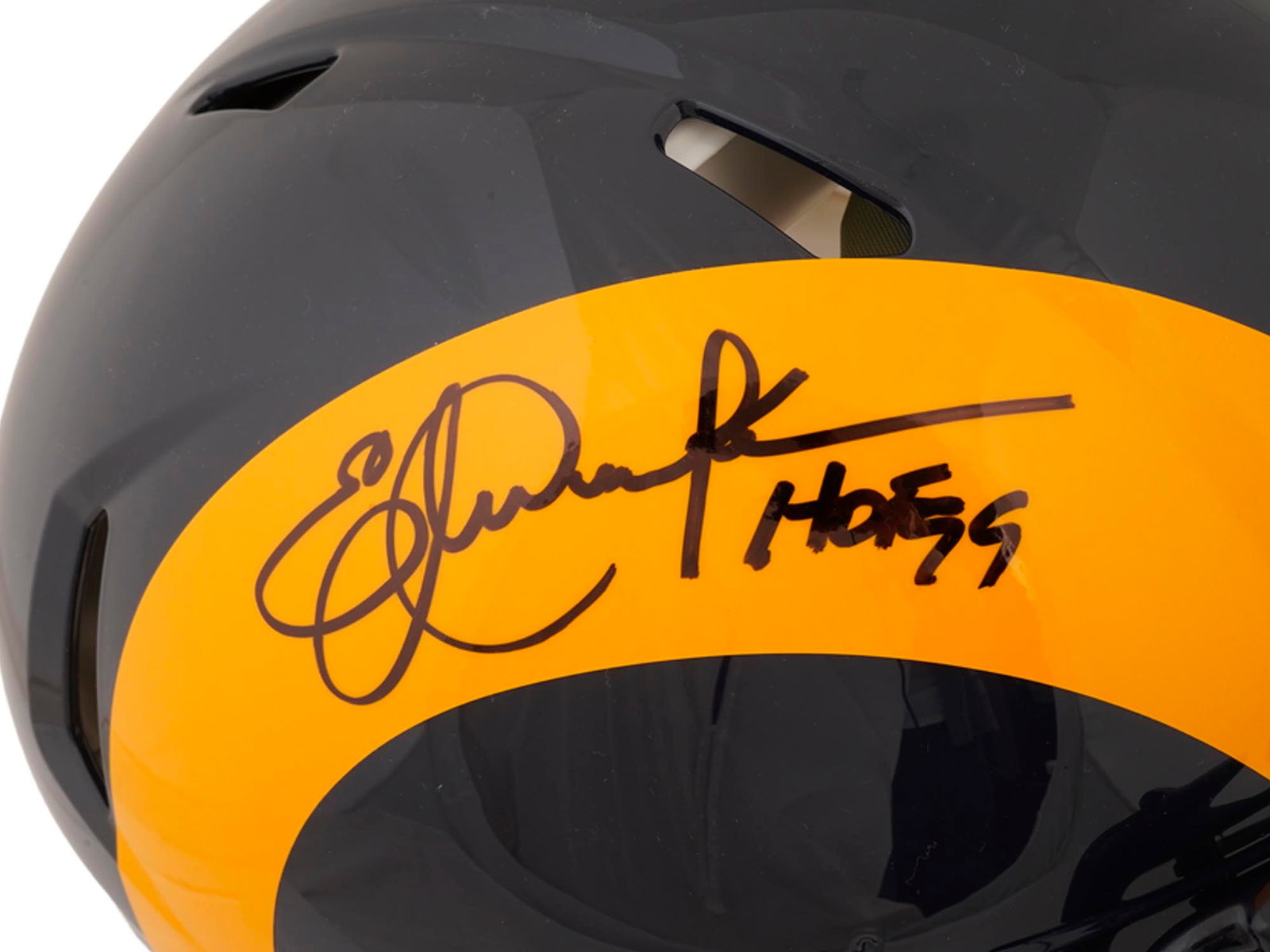 ERIC DICKERSON SIGNED RAMS HELMET "HOF 99" - 7