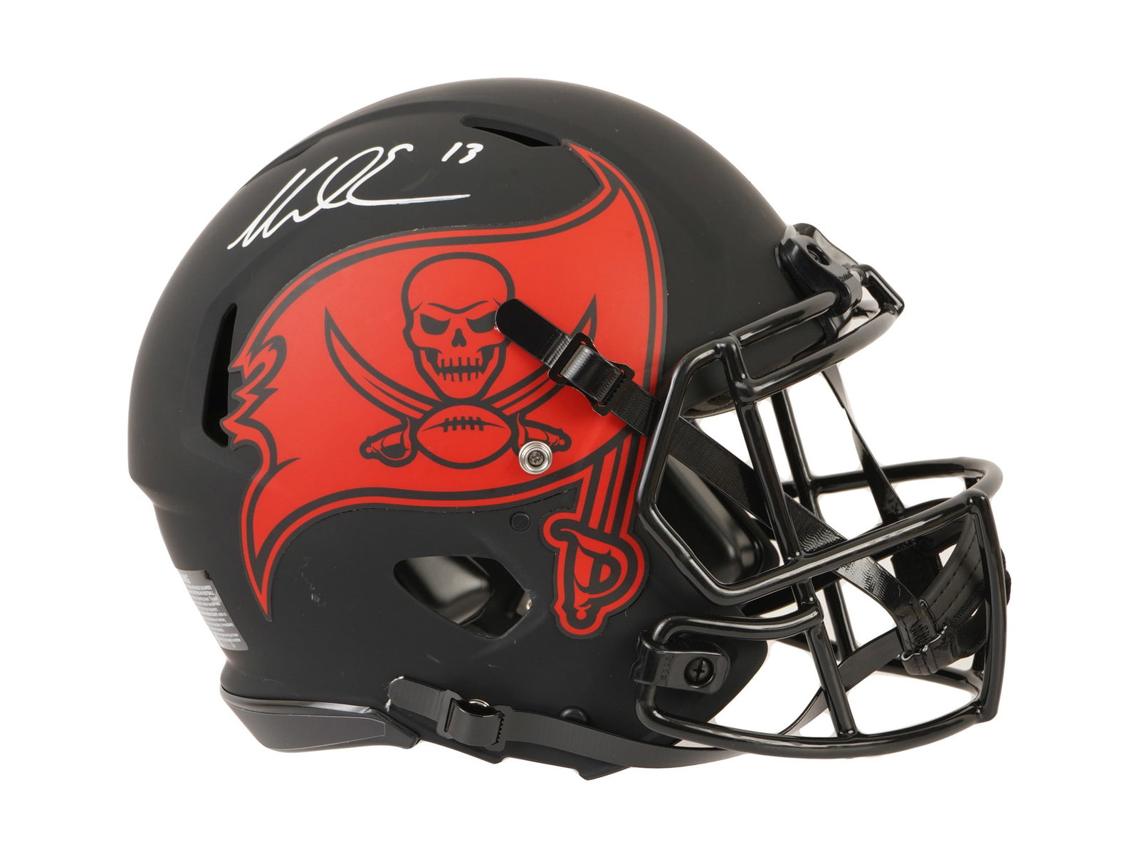 MIKE EVANS SIGNED BUCCANEERS FULL SIZE SLATE HELMET: This premier lot features a Riddell full-size Tampa Bay Buccaneers helmet in the sophisticated "Slate" alternate finish, hand-signed by the franchise’s greatest offensive player, Mike Evans. A model