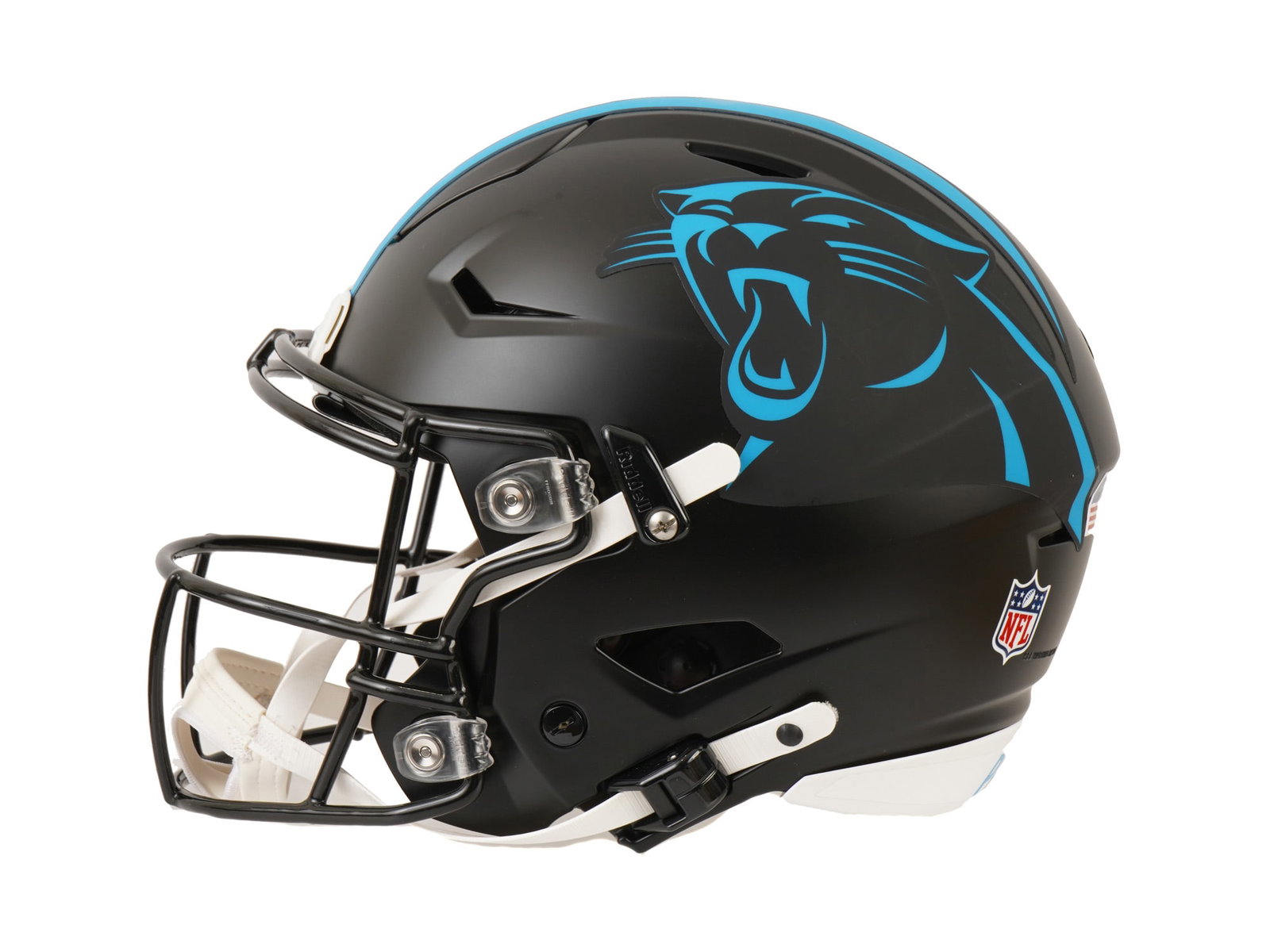 STEVE SMITH SR. SIGNED PANTHERS HELMET AGENT 89 - 3