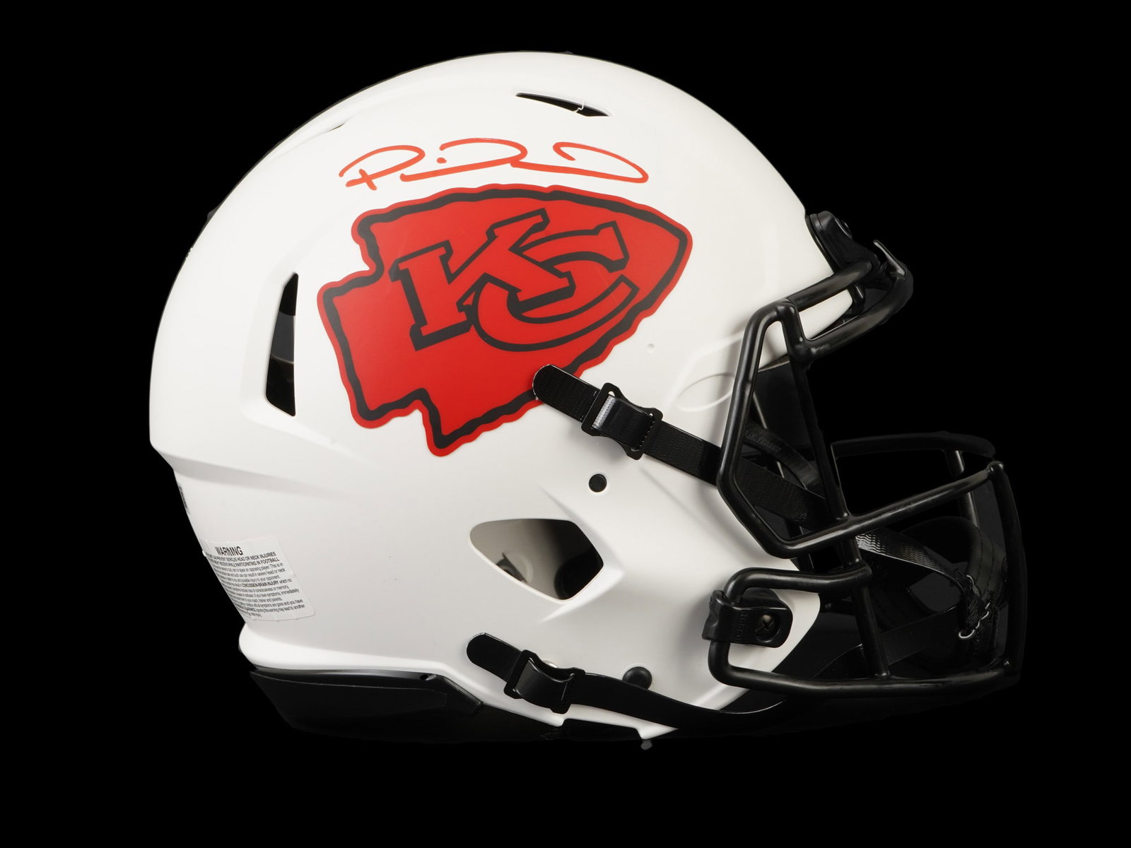 PATRICK MAHOMES SIGNED CHIEFS LUNAR ECLIPSE SPEED HELMET: This premier lot features a Riddell Speed full-size Kansas City Chiefs helmet in the rare "Lunar Eclipse" finish, hand-signed by the greatest quarterback of his generation, Patrick Mahomes. The sleek