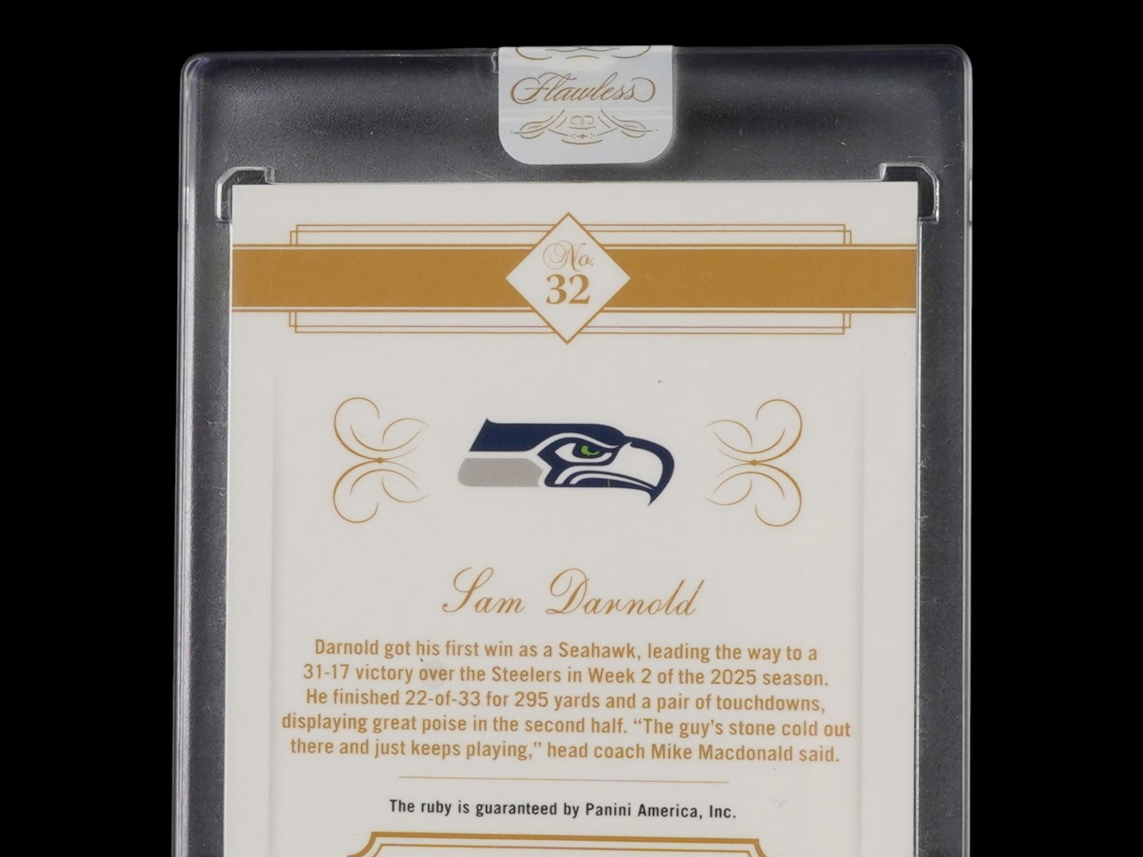2025 FLAWLESS SAM DARNOLD RUBY GEMSTONE /25 - 5