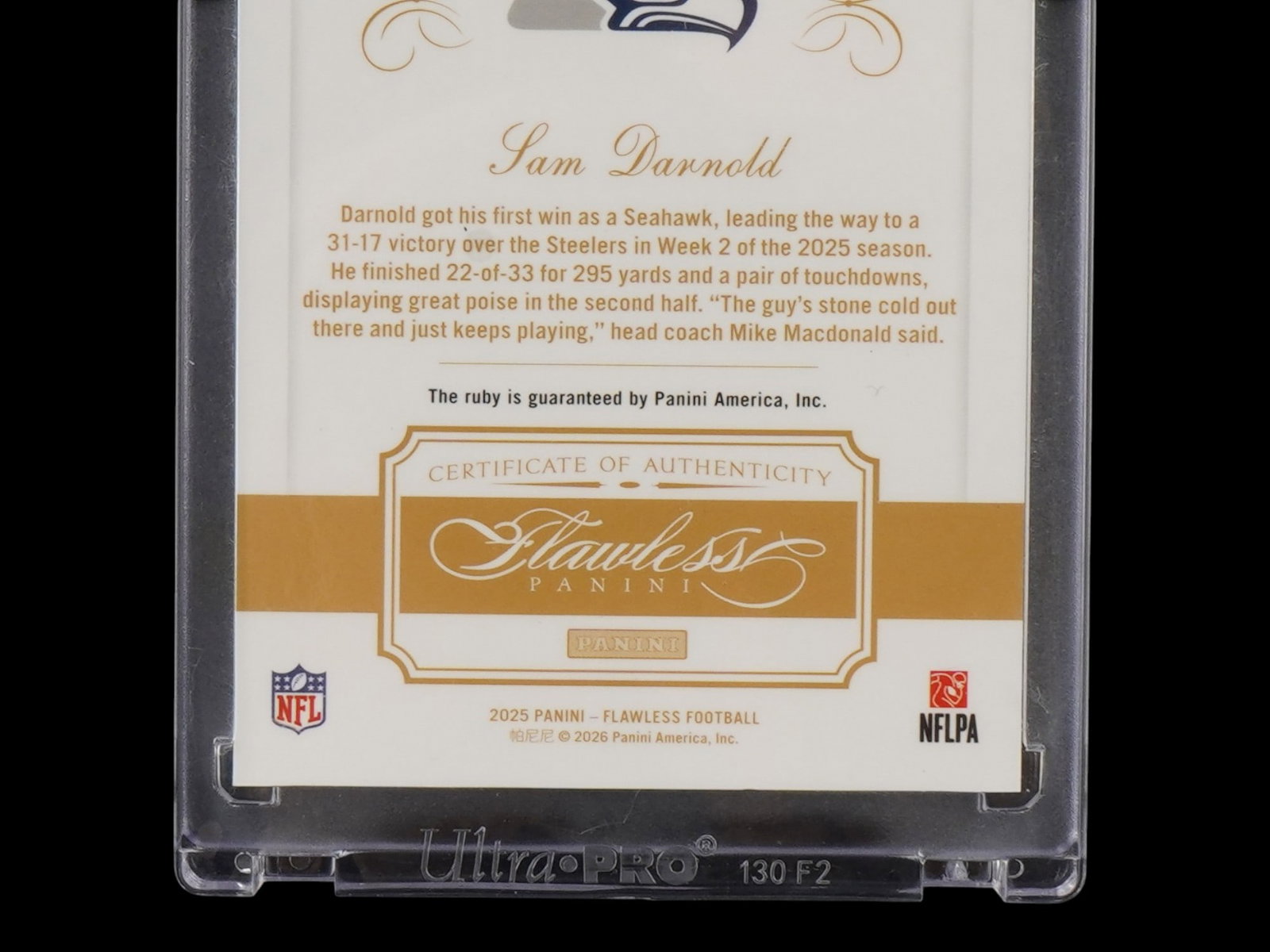 2025 FLAWLESS SAM DARNOLD RUBY GEMSTONE /25 - 6