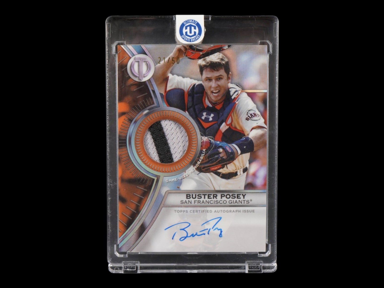 2025 TOPPS TRIBUTE BUSTER POSEY PATCH AUTO /50: This premier 2025 Topps Tribute card celebrates San Francisco Giants legend and future Hall of Famer Buster Posey. Strictly limited to only 50 copies worldwide, this "Autograph Patch" specimen feature