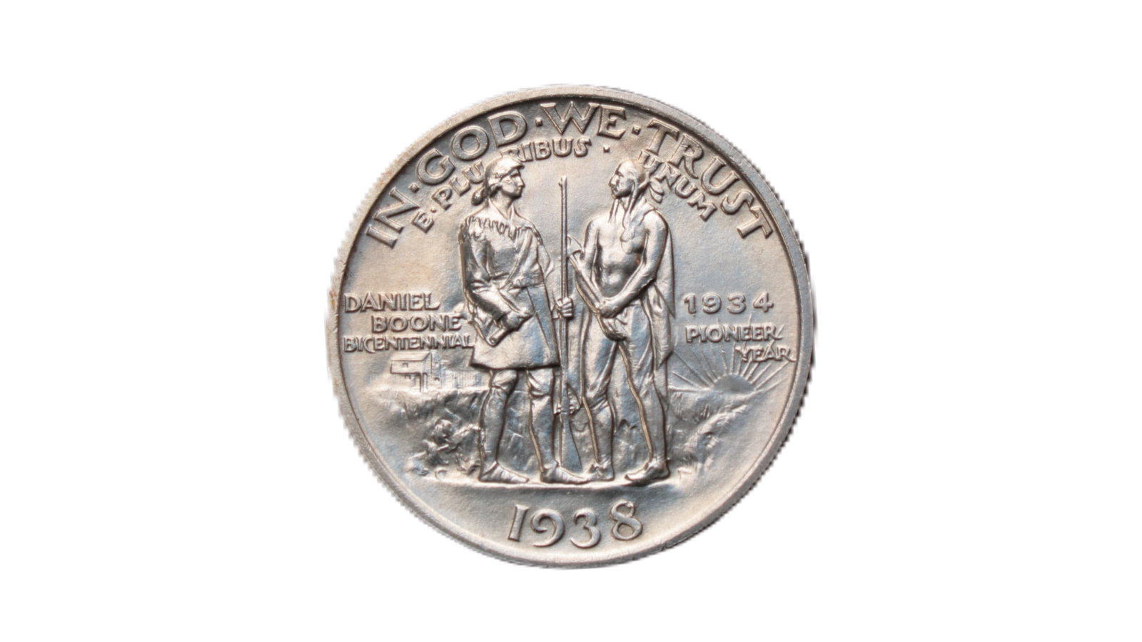 1938 Boone Commemorative Half Dollar Choice BU (1 of 2)