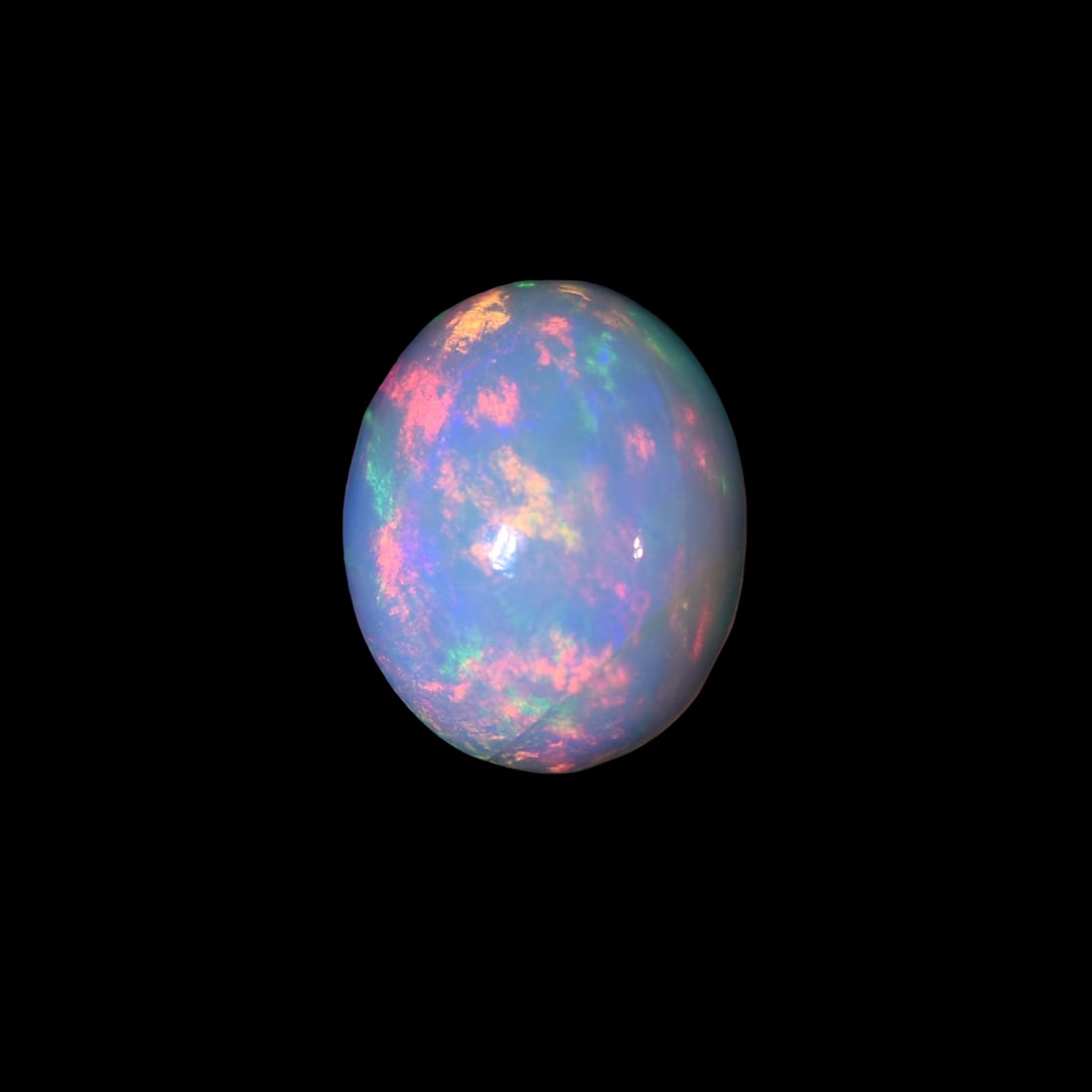 Unmounted Fire Opal Cabochon: Approximate Dimensions: 10 x 12mm | Approximate Weight: 3.2ct | Stone has been verified as natural and does not appear to be treated.
