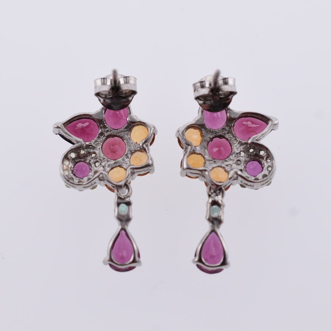 Multigem Dangle Earrings - 2