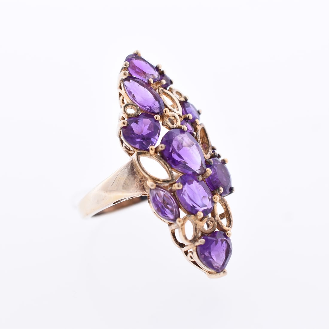 Amethyst Cluster Statement Ring - 2