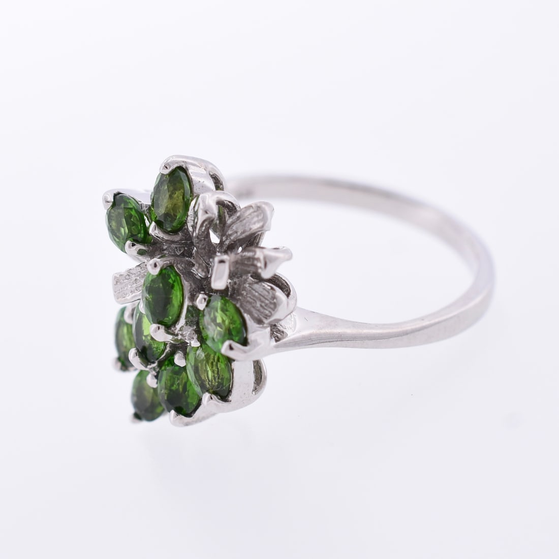 Chrome Diopside Grape Bunch Ring - 2