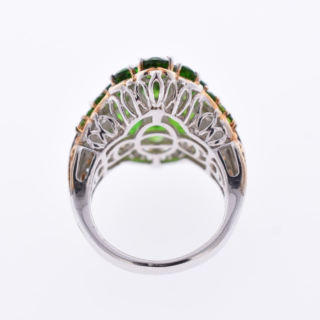 Chrome Diopside & Topaz Statement Ring - 3