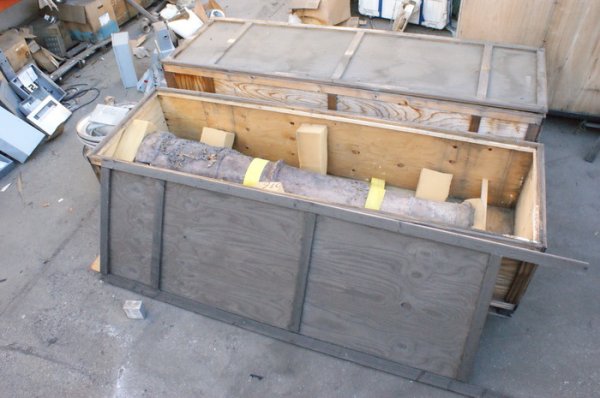 Pirate Ship Cannon Fiberglass/Foam, 8' Rusted Anti: Pirate Ship Cannon Fiberglass/Foam, 8' Rusted Antique (in crate)